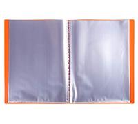 Exacompta - Réf. 88824E - Carton de 8 Protèges-documents OPAK - 80 pochettes cristal lisse - 160 vues - pour format A4 - dimensions 24 x 32 cm - couverture en polypro semi-rigide - couleur orange