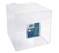 Exacompta - Réf. 89058D - 1 Urne transparente avec couvercle 21 cm - Dimensions 210 x 210 x 210 mm - PMMA (acrylique) scrutins, concours, tombolas, dons caritatifs, boîte à idée - Couleur Cristal