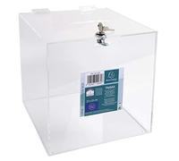 Urne - Transparente - Pour élections, concours, tombola - Ave serrure - 25x25cm