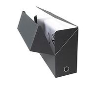 Exacompta - Réf. 89421E - 1 Boîte transfert en papier toilé - Dos 120 mm - Avec un œillet en métal - Pour format A4 - Dimensions 25,5 x 34 x 12 cm - Couleur noir - Livrée montée