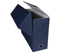 Exacompta - Réf. 89427E - Carton de 5 boîtes transfert en papier toilé - Dos 120 mm - Avec un œillet en métal - Pour format A4 - Dimensions 25,5 x 34 x 12 cm - Couleur bleu foncé - Livrées montées