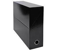 Exacompta - Réf. 89921E - 1 Boîte transfert Iderama en papier teinté dans la masse - Dos 90 mm - Œillet en métal - Pour format A4 - Dimensions 25,5 x 34 x 9 cm - Couleur noir- Livrée montée