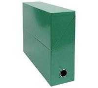 Exacompta - Réf. 89933E - 1 Boîte transfert Iderama en papier teinté dans la masse - Dos 90 mm - Œillet en métal - Pour format A4 - Dimensions 25,5 x 34 x 9 cm - Couleur vert foncé - Livrée montée