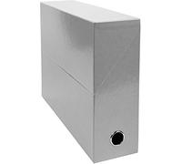 Exacompta - Réf. 89937E - 1 Boîte transfert Iderama en papier teinté dans la masse - Dos 90 mm - Œillet en métal - Pour format A4 - Dimensions 25,5 x 34 x 9 cm - Couleur gris - Livrée montée