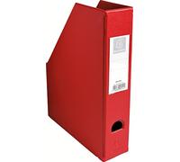 Exacompta - Réf. 90155E - 1 Porte-revues en carton extra rigide recouvert de plastique livré à plat - Dos de 7 cm - Dimensions 23 x 31 cm - Pour documents au format A4 - Coloris rouge
