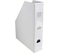 Exacompta - Réf. 90157E - 1 Porte-revues en carton extra rigide recouvert de plastique livré à plat - Dos de 7 cm - Dimensions 23 x 31 cm - Pour documents au format A4 - Coloris blanc