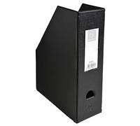 Exacompta - Réf. 90161E - 1 Porte-revues en carton extra rigide recouvert de plastique livré à plat - Dos de 10 cm - Dimensions 25 x 31 cm - Pour format A4 - Coloris noir