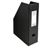 Exacompta - Réf. 90161E - Carton de 10 Porte-revues en carton extra rigide recouvert de plastique livrés à plat - Dos de 10 cm - Dimensions 25 x 31 cm - Pour format A4 - Noir