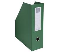 Exacompta - Réf. 90163E - 1 Porte-revues en carton extra rigide recouvert de plastique livré à plat - Dos de 10 cm - Dimensions 25 x 31 cm - Pour format A4 - Coloris vert foncé