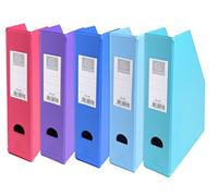 Exacompta- Réf. 90170E - Lot de 10 Portes revues rigide avec dos de 7 cm en PP - couleurs assorties tendance