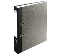 Exacompta - réf. 9044B - 1 Classeur à levier papier marbré gris - Dos de 50 mm - Mécanique 55 mm - Dimensions extérieures : 32 x 29 x 5 cm - Format à classer A4 - Coloris gris - dos noir