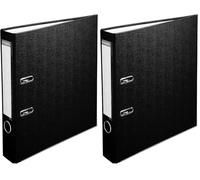 Exacompta - Réf. 915401B - 1 Classeur à levier A4 - Dos de 50 mm - Mécanique 50 mm - Dimensions extérieures : 32 x 29 x 5 cm - Format à classer A4 - Coloris : Noir (Lot de 2)