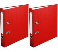 Exacompta - Réf. 915403B - 1 Classeur à levier A4 - Dos de 50 mm - Mécanique 50 mm - Dimensions extérieures : 32 x 29 x 5 cm - Format à classer A4 - Coloris : Rouge (Lot de 2)