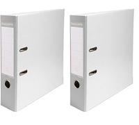 Exacompta - Réf. 918402B - 1 Classeur à levier A4 - Dos 80 mm - Mécanique 80 mm - Dimensions extérieures : 32 x 29 x 8 cm - Format à classer A4 - Coloris : Blanc (Lot de 2)