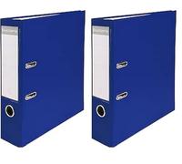 Exacompta - Réf. 918407B - 1 Classeur à levier A4 - Dos 75 mm - Mécanique 80 mm - Dimensions extérieures : 31,8 x 28,4 x 8 cm - Format à classer A4 - Coloris : Bleu (Lot de 2)