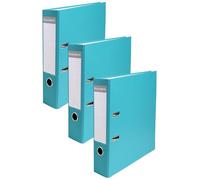 Exacompta - Réf. 918413B - 1 Classeur à levier A4 - Dos 80 mm - Mécanique 80 mm - Dimensions extérieures : 32 x 29 x 8 cm - Format à classer A4 - Coloris : Vert clair (Lot de 3)