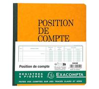 Exacompta - Réf. 950E - 1 Piqûre position de compte - Numérotée - Format vertical - Dimensions extérieures : 21 x 19 cm - 80 pages - Couleurs aléatoires : Bleu - Jaune - Rouge - Vert