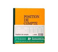 Exacompta - Réf. 950E - Carton de 5 carnets de compte, numérotés - Format vertical - Dimensions extérieures : 21 x 19 cm - 80 pages - 4 couleurs assorties : Bleu - Jaune - Rouge - Vert