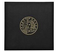 Exacompta - Réf. 96101E - 1 classeur pour collection de pièces de monnaie + 5 feuilles 43 cases (total 215 compartiments) recharge réf.96006E - Format : 24,5x25cm - Couverture toile - Coloris noir