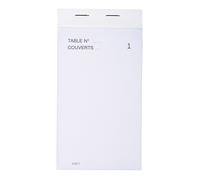 Exacompta - Réf. 96201E - Carton de 50 blocs Maître d'Hôtel - Carnet de commande pour restaurants - 50 feuillets blancs autocopiants en 2 exemplaires numérotés - Format vertical 8 x 15 cm