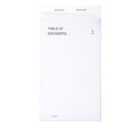 Exacompta - Réf. 96202E - Paquet de 10 blocs Maître d'Hôtel - Carnet de commande pour restaurants - 50 feuillets blancs autocopiants en 3 exemplaires numérotés - Format vertical 8 x 15 cm