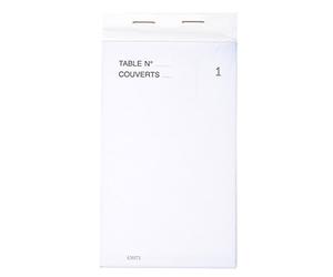 Exacompta - Réf. 96202E - Paquet de 10 blocs Maître d'Hôtel - Carnet de commande pour restaurants - 50 feuillets blancs autocopiants en 3 exemplaires numérotés - Format vertical 8 x 15 cm