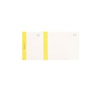 Exacompta - Réf. 96303E - Carton de 50 blocs vendeurs 100 feuillets numérotés de 1 à 100-2 coupons 1 détachable - Pour kermesse, loterie, tombola - Format 6,6 x 13,5 cm - bande couleur - Jaune