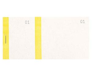 Exacompta - Réf. 96303E - Carton de 50 blocs vendeurs 100 feuillets numérotés de 1 à 100-2 coupons 1 détachable - Pour kermesse, loterie, tombola - Format 6,6 x 13,5 cm - bande couleur - Jaune