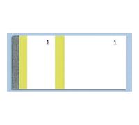 Exacompta - Réf. 96303E - Paquet de 10 blocs vendeurs 100 feuillets numérotés de 1 à 100 - 2 coupons 1 détachable - Pour kermesse, loterie, tombola - Format 6,6 x 13,5 cm - bande couleur - Jaune