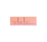 Exacompta - Réf. 96404E - Carton de 50 blocs passe-partout pour manifestations, expositions, kermesses, loteries, tombolas - 100 feuillets détachables 3 coupons numérotés - Ft 4,8 x 15 cm - Rose