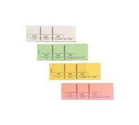 Exacompta - Réf. 96404E - Carton de 50 blocs passe-partout pour manifestations, expositions, kermesses, loteries, tombolas - 100 feuillets détachables 3 coupons numérotés - Ft 4,8 x 15 cm - Rose