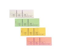 Exacompta - Réf. 96499E - Carton de 50 blocs passe-partout pour manifestations, expositions, kermesses, loteries, tombolas - 100 feuillets détachables 3 coupons numérotés - Ft 4,8 x 15 cm assortis