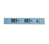 EXACOMPTA Carnet de 50 tickets vestiaires numérotés de 3 volets (dont 2 volets avec trous) - Format 20x3 cm - Bleu