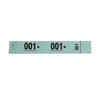 EXACOMPTA Carnet de 50 tickets vestiaires numérotés de 3 volets (dont 2 volets avec trous) - Format 20x3 cm - Vert