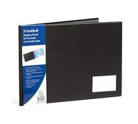 Exacompta - Réf. GDB24/LZ - 1 Protège-documents - 24 pochettes lisses de qualité - 48 vues - format horizontal 35 x 44,5 cm - porte étiquette - couverture en PVC rigide et résistant - couleur noir