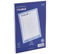 Exacompta - Réf GESTDLA5Z - Guildhall - Bloc de listes de choses à faire, format A5, 60 feuilles, pré-ligné pour les dates, boîtes à tiques et lignes, tête reliée à la colle pour un retrait facile -