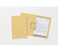 Exacompta - Ref TFM50-YLWZ Lot de 50 classeurs à spirale pour papier perforé, format A4 et papier ministre, 285 g/m², poids moyen, 350 mm x 250 mm, mécanisme à ressort métallique - Jaune