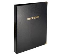 Exacompta Registre décision noir 4 coins métal doré 32x26 cm +1 recharge 100 f