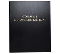 EXACOMPTA Reliure registre économique 32x26cm 4 anneaux - Conseils d'administration - Noir