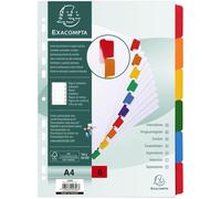 EXACOMPTA Répertoire en carton DIN A4 blanc 6 pièces