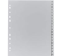 EXACOMPTA Répertoire en plastique A-Z DIN A4+ 20 pièces gris