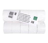 Exacompta Bobines papier thermique Lot de 10 blanc 55 g/m² 44x70x12 mm 1 pli