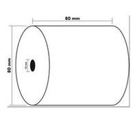 Exacompta - Rouleau (8 cm x 76 m) - 55 g/m² - 1 rouleau(x) papier pour reçus G