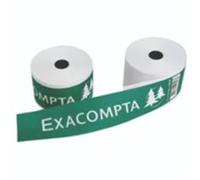 EXACOMPTA Rouleau de papier - Lot de 10 bobines - 57x70x12 mm - Blanc satin - 60g - 92 nits