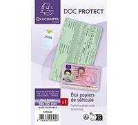 Exacompta Étuis PVC 15/100ème 2 faces 88 x 132 mm – Lot de 10