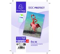 Exacompta Sachet de 10 étuis 2 faces en polypropylène 15/100 ème. Format 15 X 10,5 cm.