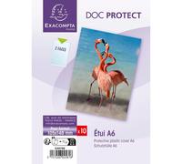 Exacompta - Étuis 2 faces en polypropylène 15/100 - 15 x 10,5 cm - Sachet de 10