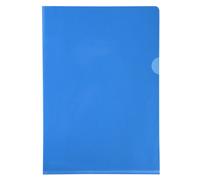Chemise coin PVC lisse haute résistance 13/100e - A4 - Bleu