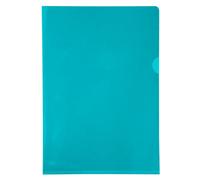 Exacompta - Réf. 660500E - Sachet de 10 pochettes coin lisse PVC semi rigide 13/100ème - Format A4 avec encoche pour facilité l'ouverture - Coloris assortis 2 bleu 2 incolore 2 jaune 2 rouge 2 vert