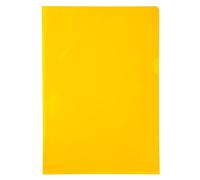 Exacompta - Réf. 660535E - Sachet de 10 pochettes coin lisse en PVC semi rigide - Epaisseur 13/100ème - Format à classer A4 avec encoche pour facilité l'ouverture - Coloris jaune